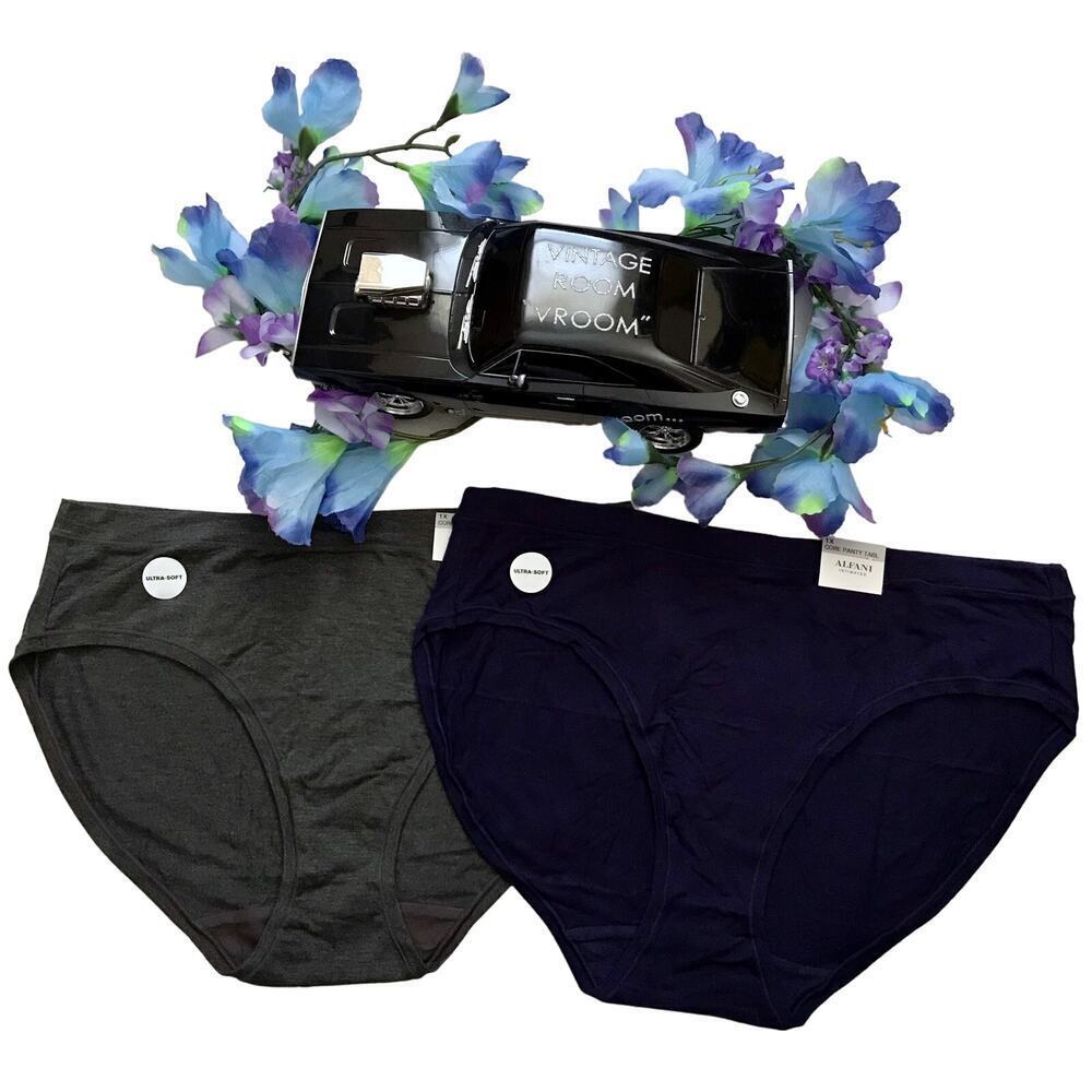 Alfani Intimates NWT Ultra Soft 2 Hipster Panties Bundle Women 1X